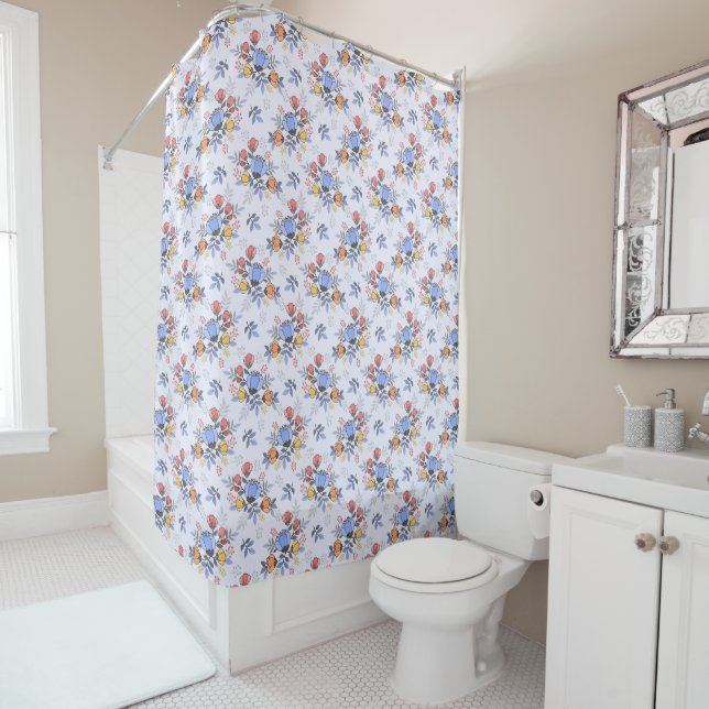 Fleurs Tressées à la main Whimsy rideau de douche (En situation)