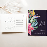 Fleurs Tropicales Colorées | Faire-Part de Mariage