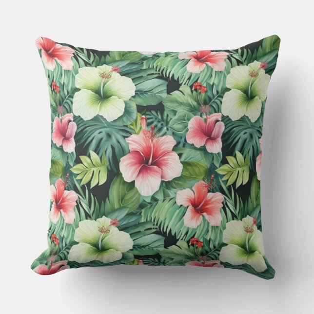 Fleurs tropicales Coussin extérieur (Recto)