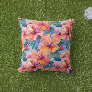 Fleurs tropicales Coussins à Accent Extérieur