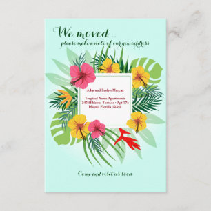 Fleurs tropicales en mouvement Faire-part