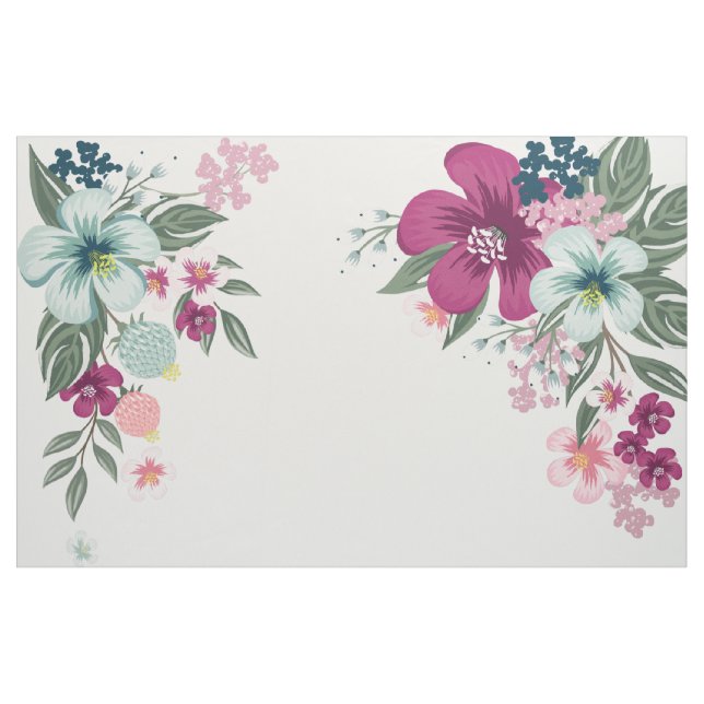 Fleurs tropicales en tissu de coton large de 56 po (Yard)