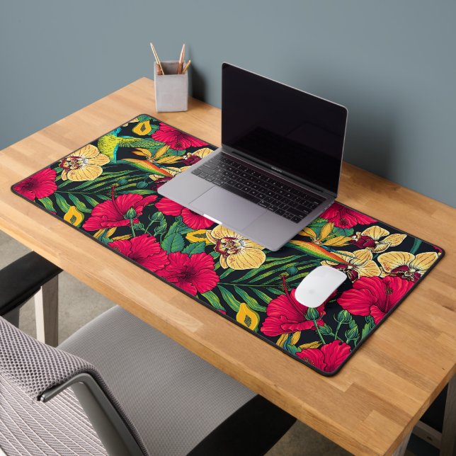 Fleurs tropicales et colibri - Botanica d'été (Bureau 2)