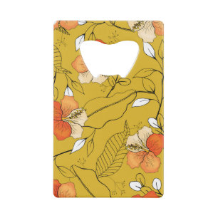 Fleurs tropicales Feuilles : Papier peint exotique