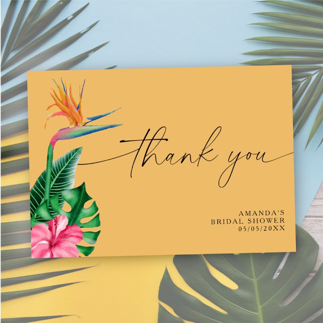 Fleurs tropicales - merci pour la fête de mariage (Créateur téléchargé)