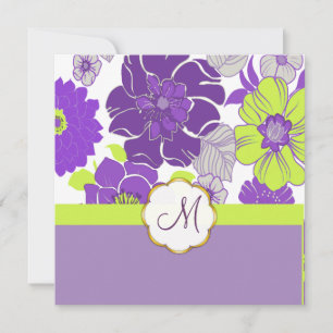 Fleurs tropicales + Monogrammes, Invitations