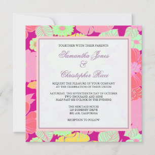Fleurs tropicales + Monogrammes, Invitations