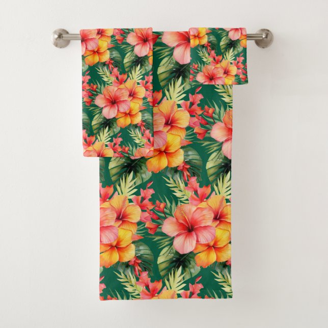 Fleurs tropicales verdoyantes  (En situation)