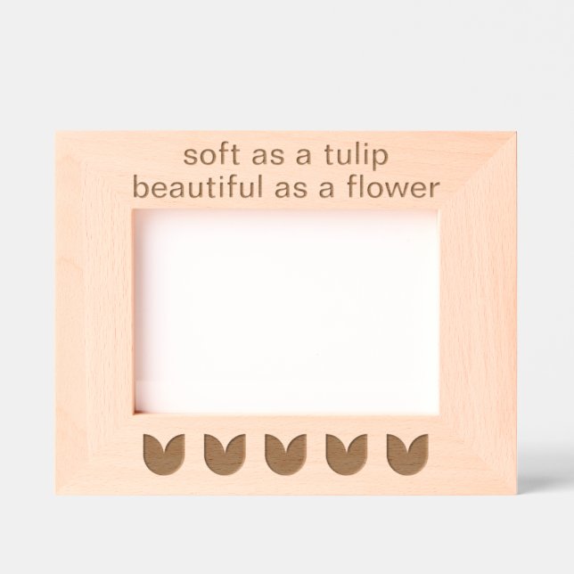 Fleurs Tulip Personnalisées Cadre Image Laser Etch (Recto)