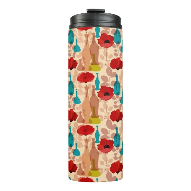 Fleurs, vases et bouteilles motif (Devant)