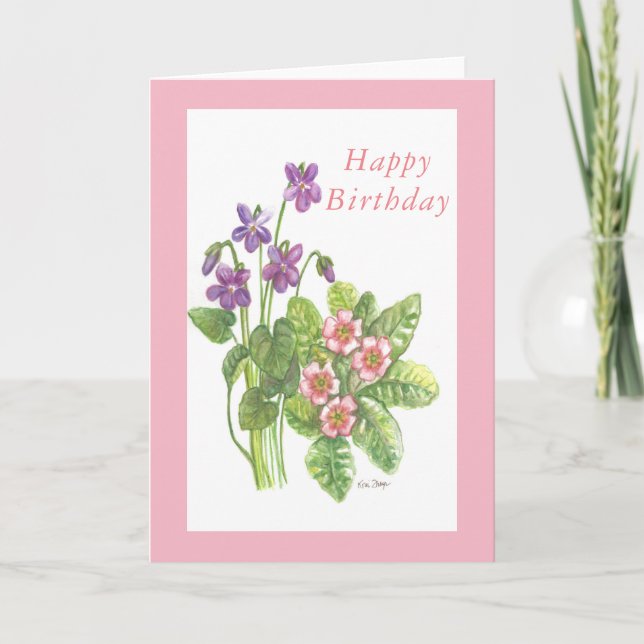 Fleurs vides de naissance de février de carte (Devant)
