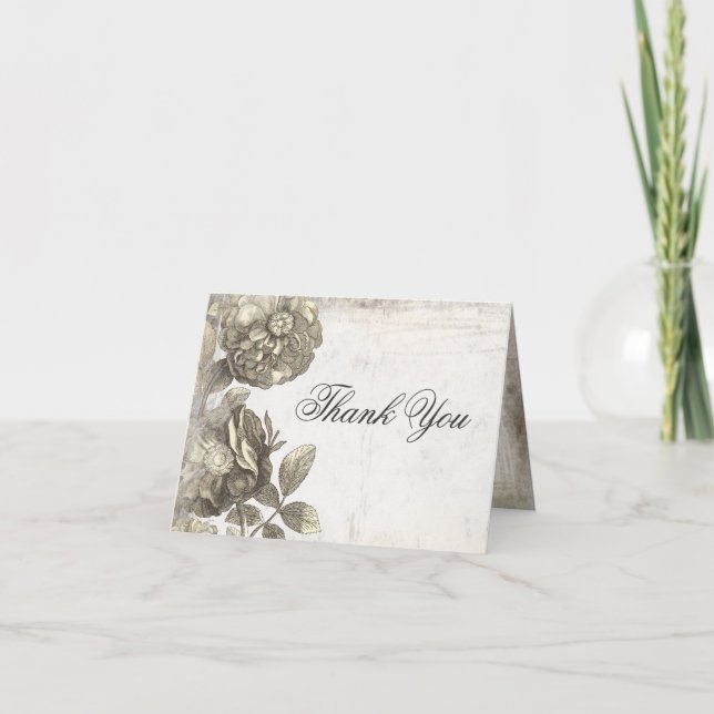 fleurs vintage vieilles démodées merci (Devant)