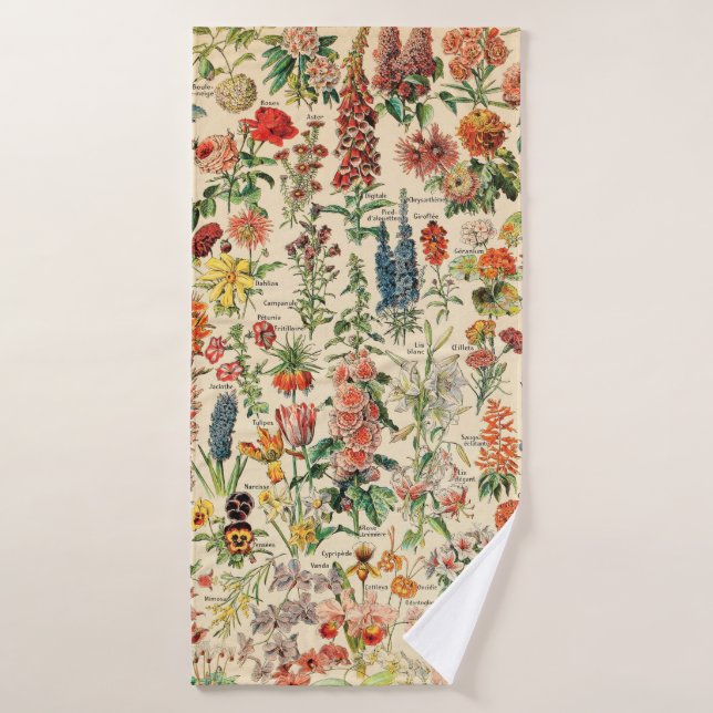 Fleurs Vintages (Serviette de bain)