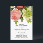 Fleurs vintages Botanique 30e anniversaire Invitat<br><div class="desc">Invitation guts à votre événement avec cette invitation à la fête du 30e anniversaire florale personnalisable. Il présente des fleurs botaniques et une typographie classique. Cette invitation botanique à la fête du 30e anniversaire est parfaite pour les anniversaires du printemps et de l'automne. Les textes sont entièrement modifiables pour tout...</div>