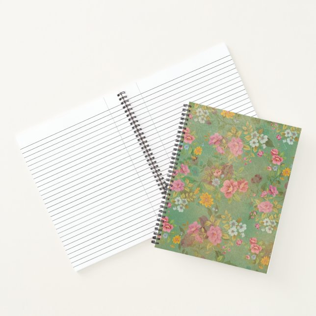 Fleurs vintages Carnet spiral - Élégant Floral (Intérieur)