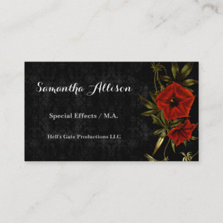 Fleurs vintages et Carte de visite de dentelle Got