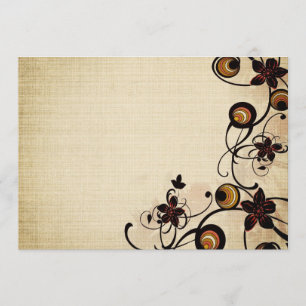 Fleurs vintages et invitation de cercles