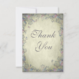 Fleurs vintages et Merci Mariage papillon