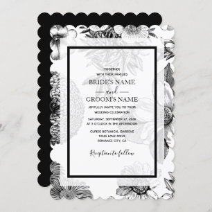 Fleurs Vintages rustiques Invitations de mariage