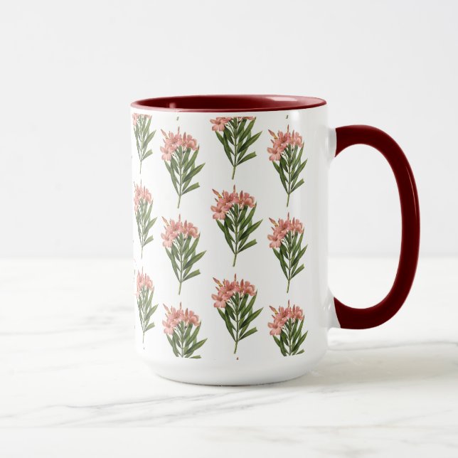 Fleurs vintages tasses monogrammes personnalisées  (Droite)