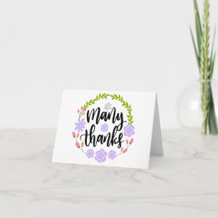 Fleurs Violet Merci Aquarelle Fleur Mariage