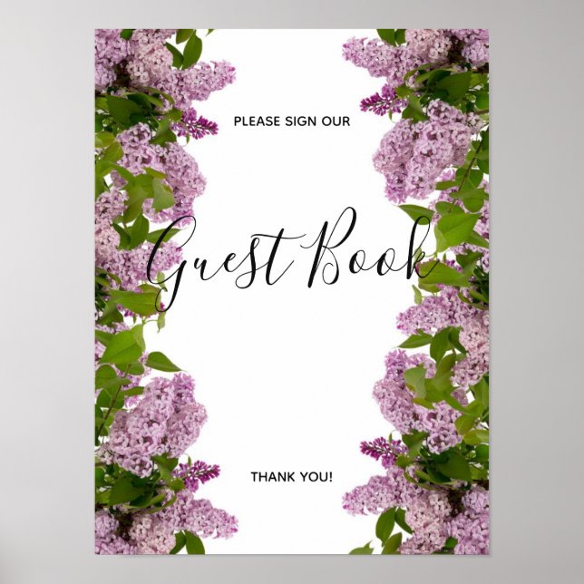 Fleurs Violettes | Affiche de signature pour livre (Devant)