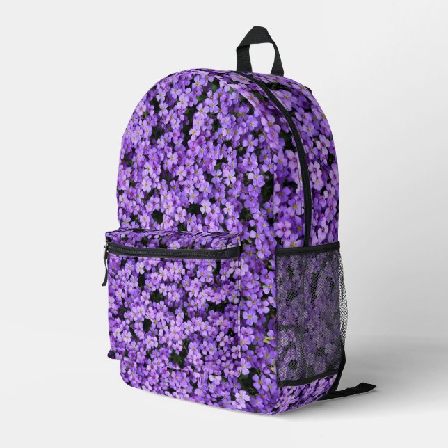 Fleurs violettes Beau sac à dos Violets (Coin arrière droit)