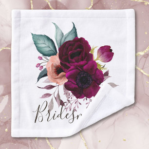 Fleurs Violettes Bohème Vintage Aquarelle Monogram