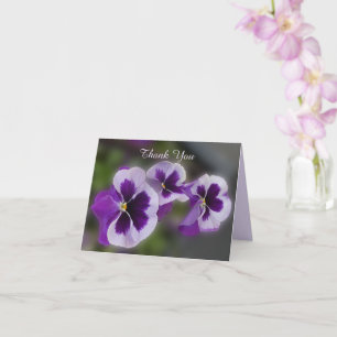 Fleurs Violettes Carte de Remerciement Florale pou