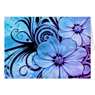 Fleurs violettes et bleues