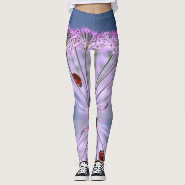 Fleurs violettes et Leggings de Ladybug (Devant)