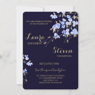 Fleurs violettes Faire-part de mariage de décorati