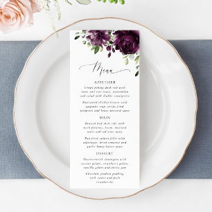 Fleurs violettes, fleurs de prunier, Boho, Menu de