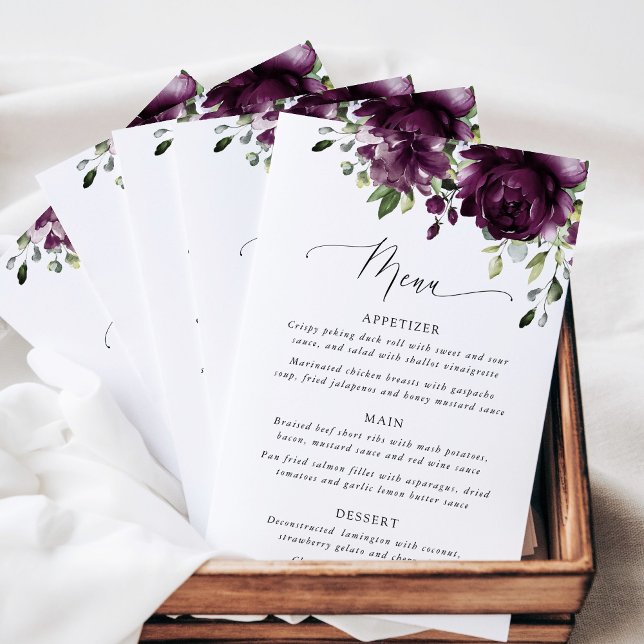 Fleurs violettes, fleurs de prunier, Menu de maria (Créateur téléchargé)