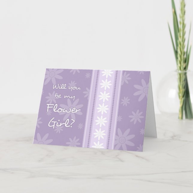Fleurs violettes Flower Invitation Card (Devant)