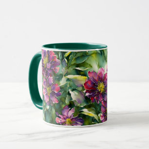 Fleurs violettes Jardin Floral Mug Cup