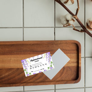 Fleurs violettes mignonnes Rappel de rendez-vous b