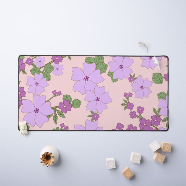 Fleurs Violettes, Modèle Floral, Motif De Fleurs (Tableau pour enfants)