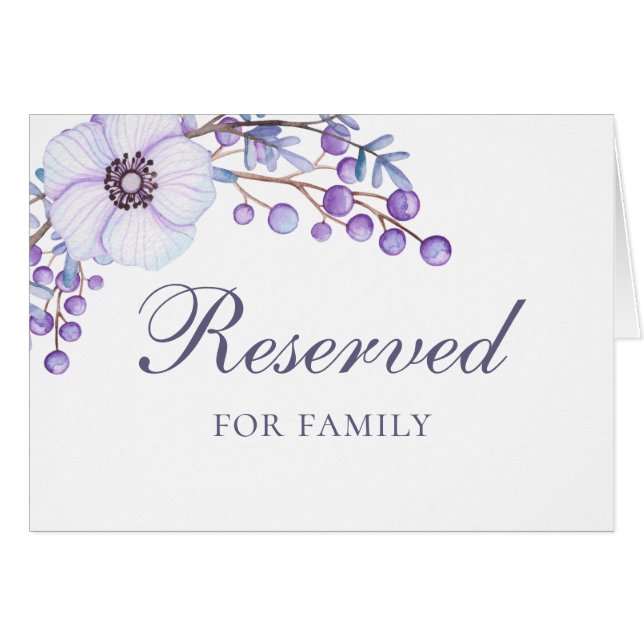 Fleurs violettes. Panneau de mariage réservé pour  (Devant Horizontal)
