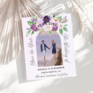 Fleurs violettes photo mariage budget enregistrer 