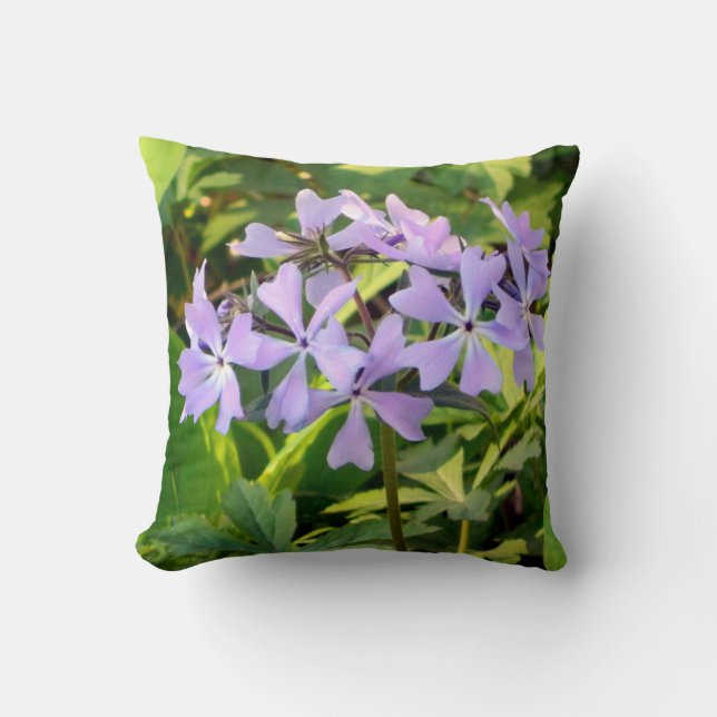 Fleurs violettes sauvages Jeter Oreiller (Recto)