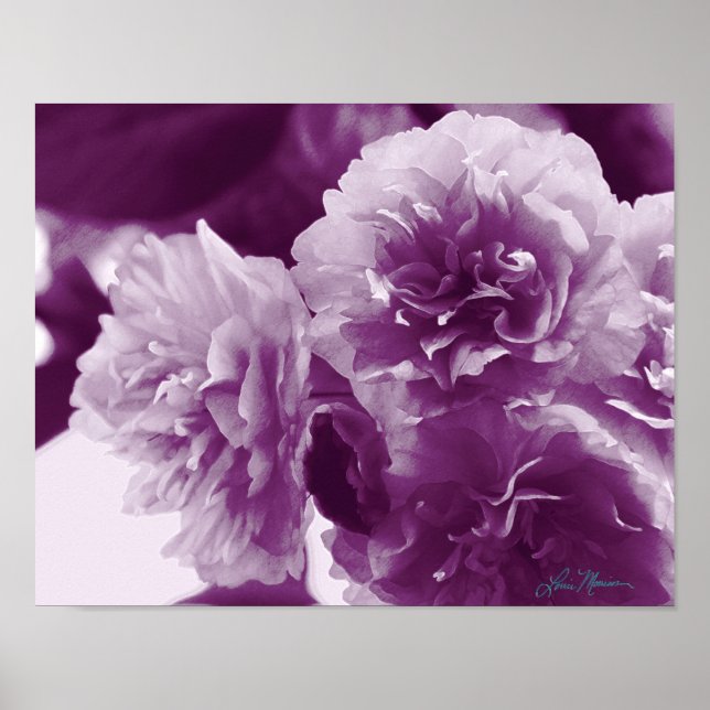 Fleurs violettes sur un tableau Impression photogr (Devant)