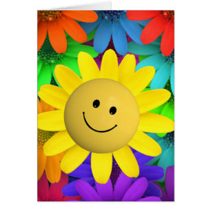 Fleurs Visage Heureux Mignonnes