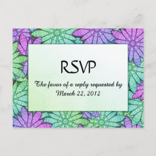 Fleurs vives avec RSVP de menu