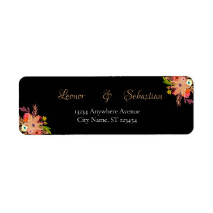 Fleurs vives Bouquets aquarelle Mariage Étiquette