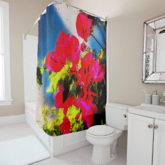 Fleurs vives Douche rideau