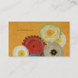 Fleurs Whimsical Cartes de visite artisanaux