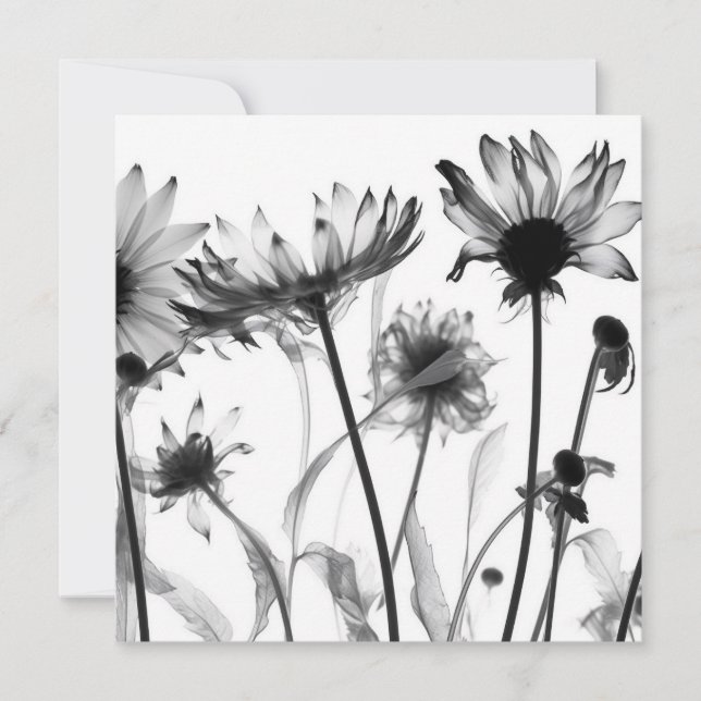 Fleurs X-Ray noir et blanc (Devant)