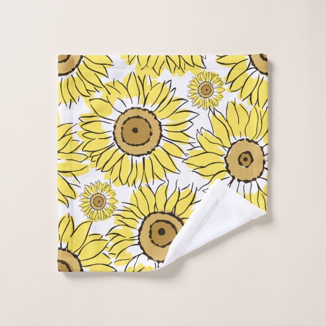 Fleuve Dorée Jaune Vibrant (Gant de toilette)