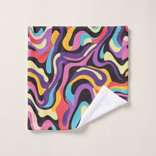 Flexibilité de la peinture abstraite (Gant de toilette)